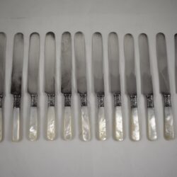 Aetna Works Pearl Handled Sterling Knives